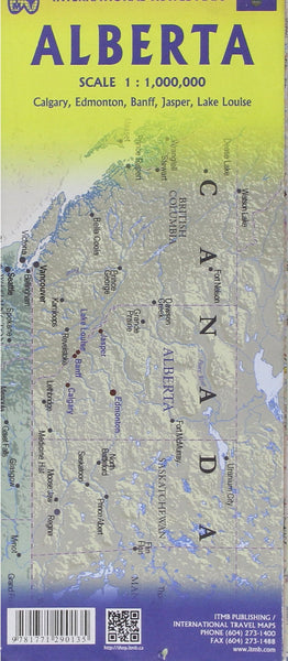 Alberta Travel Reference Map 1:1,000,000 - Wide World Maps & MORE!