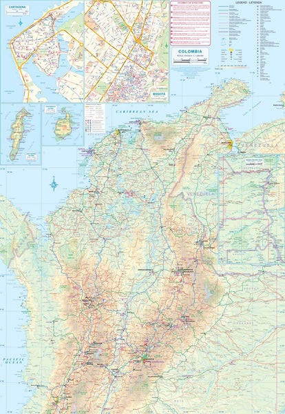 Colombia Travel Reference Map (Waterproof) 1:1,300,000 - Wide World Maps & MORE! - Map - ITMB Publishing, Ltd. - Wide World Maps & MORE!