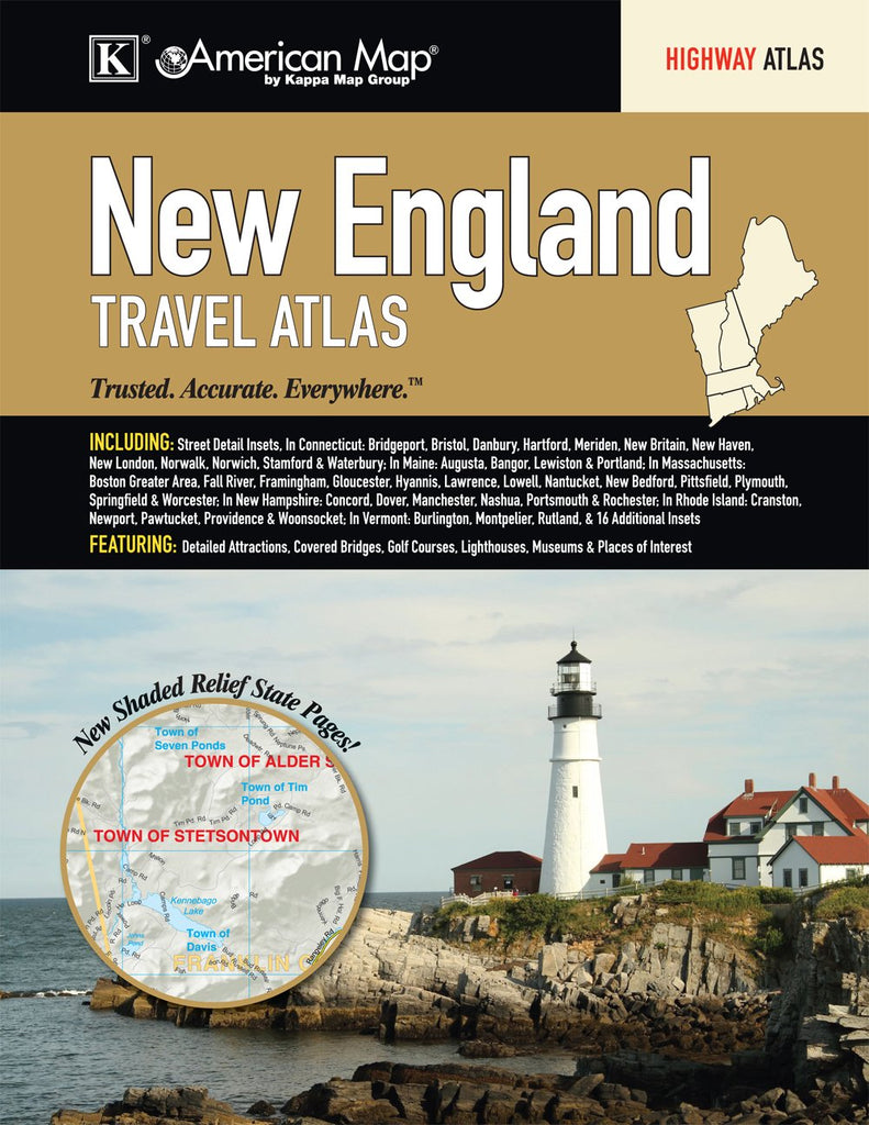 New England Travel Atlas - Wide World Maps & MORE! - Book - Wide World Maps & MORE! - Wide World Maps & MORE!