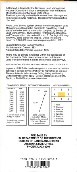 Flagstaff Surface Management Status 1:100,000-Scale Topographic Map (Arizona) - Wide World Maps & MORE!