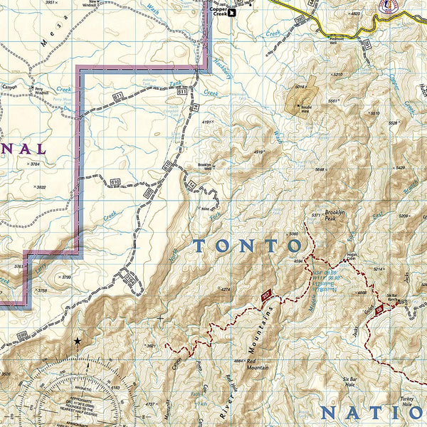 Mazatzal and Pine Mountain Wilderness Areas [Coconino, Prescott, and Tonto National Forests] (National Geographic Trails Illustrated Map 850) - Wide World Maps & MORE! - Map - National Geographic Maps - Wide World Maps & MORE!