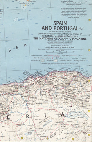 Spain and Portugal, National Geographic Map 1965 - Wide World Maps & MORE! - Book - Wide World Maps & MORE! - Wide World Maps & MORE!