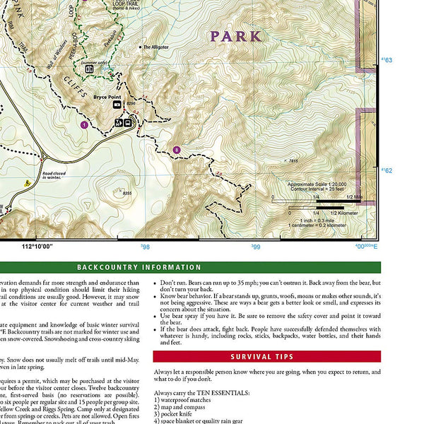 National Geographic TI00000219 Map of Bryce Canyon National Park - Utah - Wide World Maps & MORE!