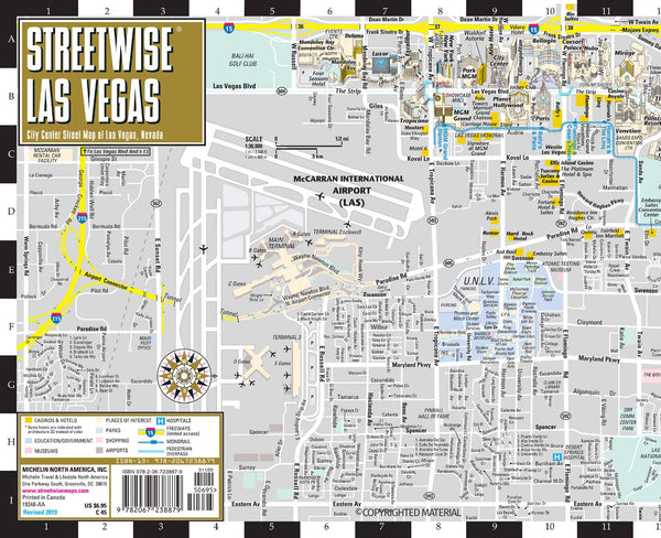 2019 Streetwise Las Vegas Map: Laminated City Center Map of Las Vegas, Nevada - Wide World Maps & MORE!