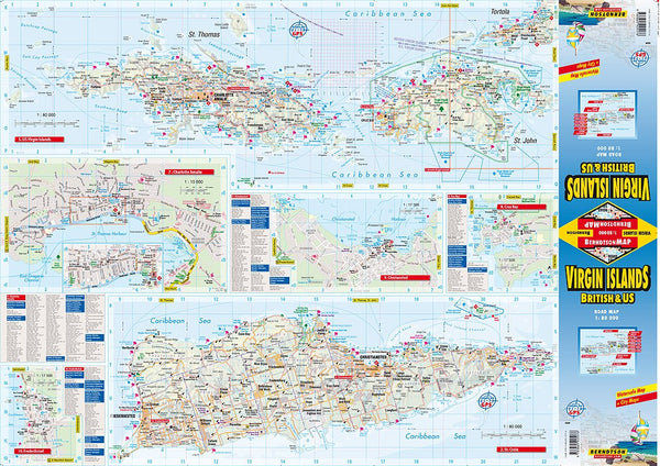 Virgin Islands, US & British (English and German Edition) - Wide World Maps & MORE! - Map - Berndtson Maps - Wide World Maps & MORE!