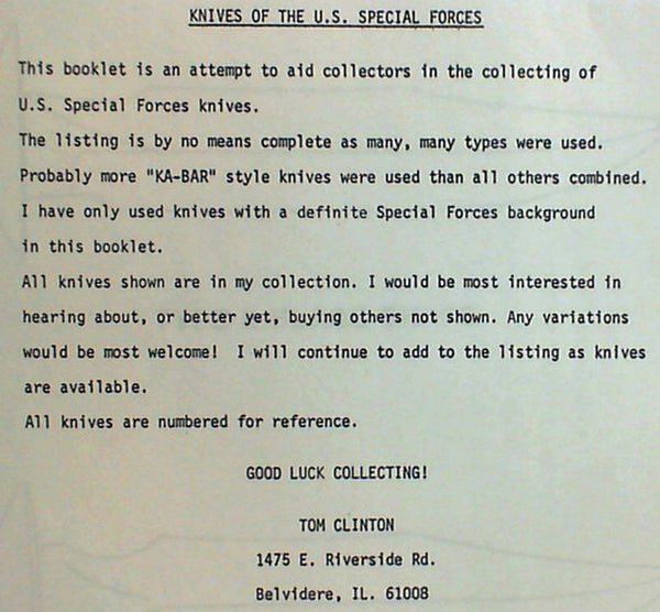 Knives of the U.S. Special Forces [Spiral-bound] Tom Clinton - Wide World Maps & MORE!
