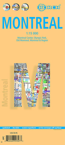 Montreal, Canada - Laminated Borch Map - Wide World Maps & MORE! - Office Product - Flagline - Wide World Maps & MORE!