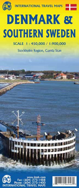 Denmark and Southern Sweden Travel Reference Map 1:450K/900K [Map] ITMB Publishing LTD - Wide World Maps & MORE!