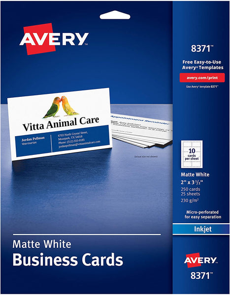Avery Printable Business Cards, Inkjet Printers - Wide World Maps & MORE! - Office Product - AVERY - Wide World Maps & MORE!