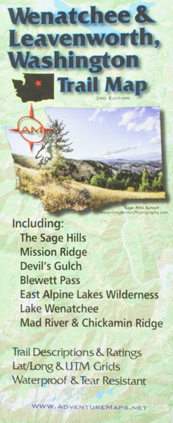 Wenatchee & Leavenworth, Washington Trail Map - Wide World Maps & MORE!