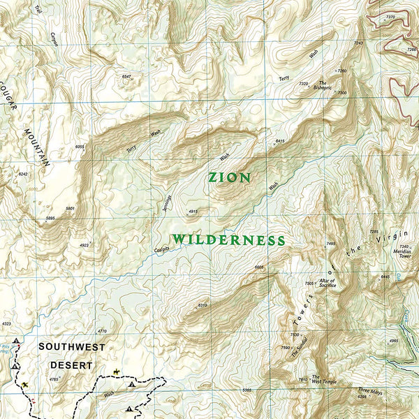Zion National Park (National Geographic Trails Illustrated Map 214) - Wide World Maps & MORE! - Map - National Geographic Maps - Wide World Maps & MORE!