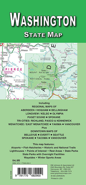 Washington State Map - Wide World Maps & MORE! - Map - GM Johnson - Wide World Maps & MORE!