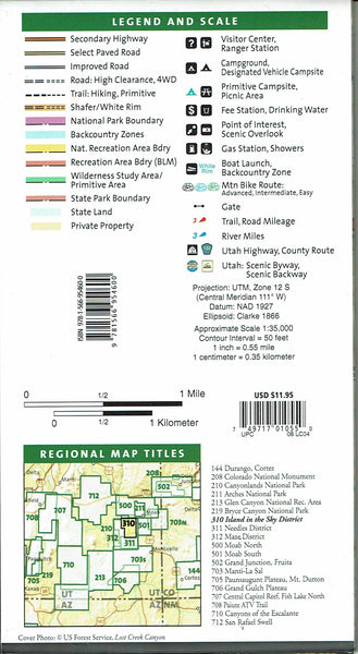 Island in the Sky District: Canyonlands National Park (National Geographic Trails Illustrated Map, 310) - Wide World Maps & MORE!