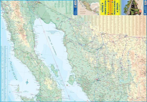 Mexico Sonora & Sinaloa Travel Reference Map 1:800K - Wide World Maps & MORE!