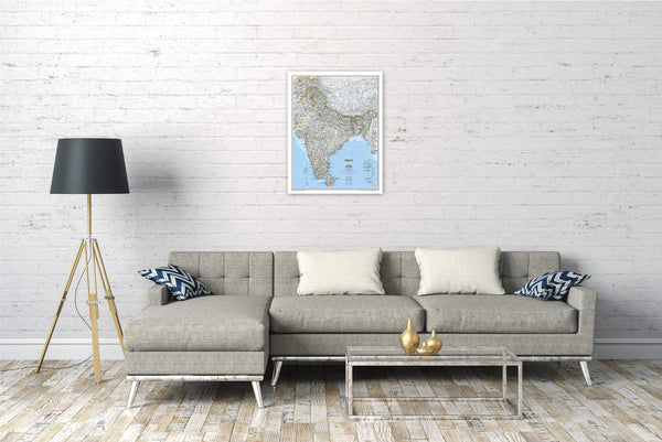 India Classic Political Wall Map - Paper/Non-Laminated (23.5 × 30.25 Inches) (National Geographic Reference Map) - Wide World Maps & MORE!