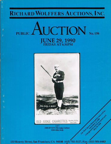 Third Major Offering of Sports Cards and Memorabilia: Baseball (Public Auction No. 156 - June 29, 1990) [Paperback] Richard Wolffers - Wide World Maps & MORE!