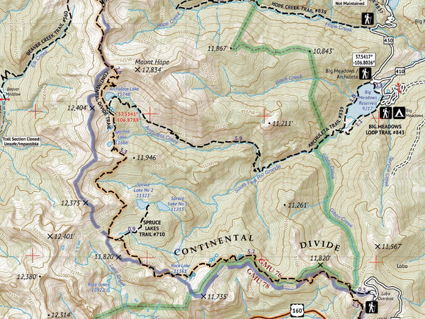 Outdoor Trail Maps Weminuche Wilderness East - Colorado Topographic Hiking Map (2019) - Wide World Maps & MORE!
