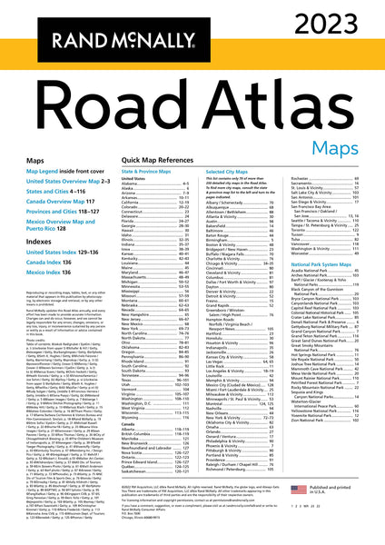 Rand McNally 2023 Road Atlas with Protective Vinyl Cover (Rand McNally Road Atlas United States/ Canada/Mexico (GIFT EDITION)) [Paperback] Rand McNally - Wide World Maps & MORE!