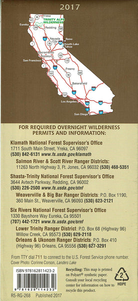 Trinity Alps Wilderness (Shasta-Trinity, Klamath, & Six Rivers National Forests) - Wide World Maps & MORE! - Map - United States Department of Agriculture - Wide World Maps & MORE!