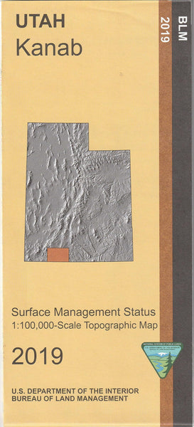 Kanab Surface Management Status 1:100,000-Scale Topographic Map (Utah 60 ? 30 Minute Series) [Map] Bureau of Land Management - Wide World Maps & MORE!