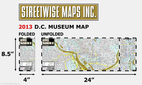New Artwise Washington, DC, Laminated Museum Map (Streetwise Maps) - Wide World Maps & MORE! - Book - StreetWise - Wide World Maps & MORE!