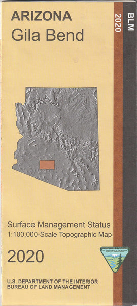 Gila Bend Surface Management Status 1:100,000-Scale Topographic Map - Wide World Maps & MORE!