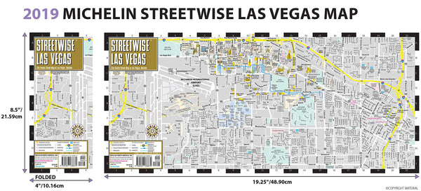 2019 Streetwise Las Vegas Map: Laminated City Center Map of Las Vegas, Nevada - Wide World Maps & MORE!