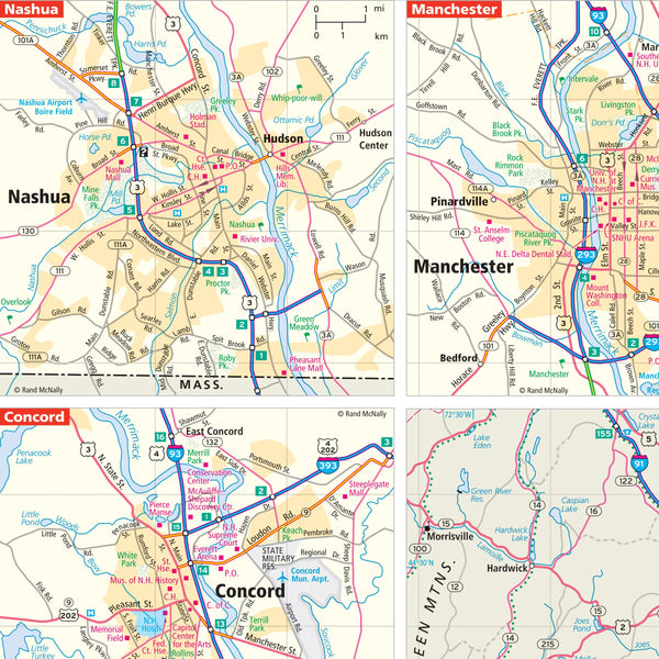 Rand McNally Easy To Read Folded Map: New Hampshire, Vermont State Map [Paperback] Rand McNally - Wide World Maps & MORE!