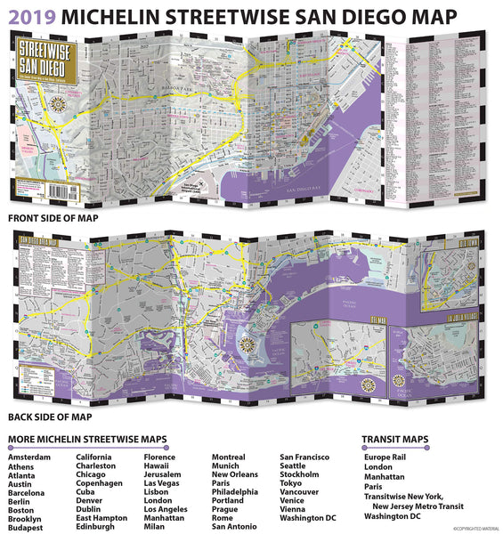 2019 Streetwise San Diego Map: Laminated City Center Map of San Diego, California (Michelin Streetwise Maps) - Wide World Maps & MORE!