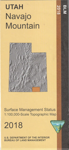 Navajo Mountain Surface Management 1:100,000-Scale Topographic Map (Utah) [Map] Bureau of Land Management - Wide World Maps & MORE!