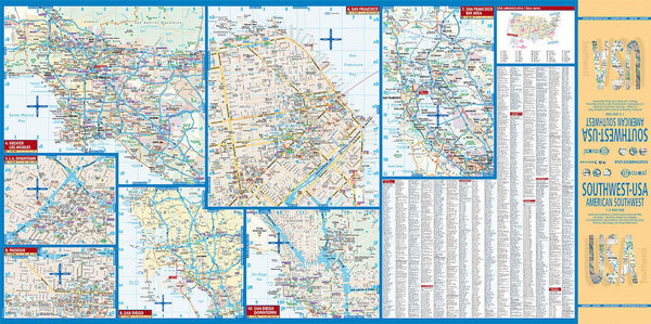 Laminated American Southwest-USA 2 Map  (English Edition) - Wide World Maps & MORE!