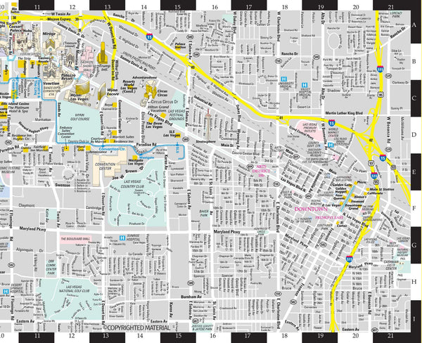 2019 Streetwise Las Vegas Map: Laminated City Center Map of Las Vegas, Nevada - Wide World Maps & MORE!