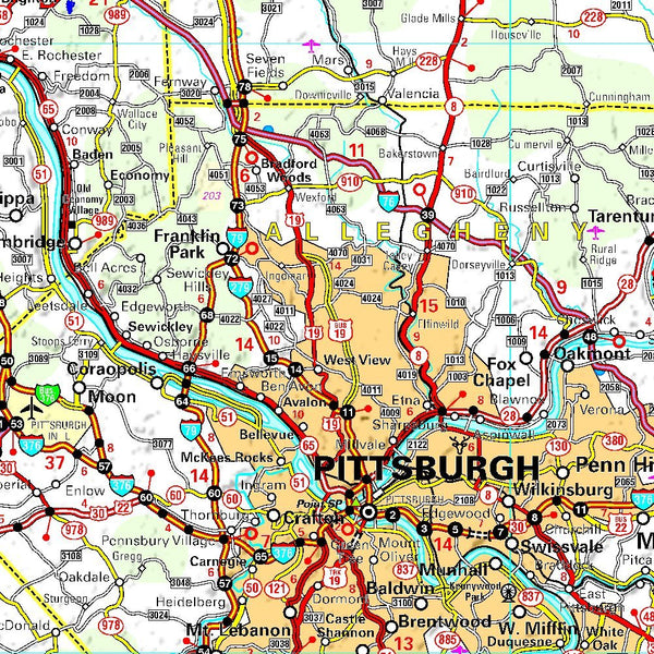 Carte Routiere 582 Mid-Atlantic/Hallegheny - Wide World Maps & MORE! - Book - Wide World Maps & MORE! - Wide World Maps & MORE!