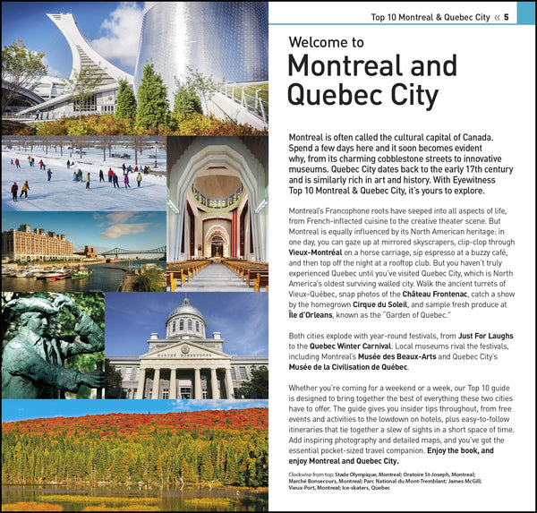 Top 10 Montreal and Quebec City (DK Eyewitness Travel Guide) - Wide World Maps & MORE! - Book - Wide World Maps & MORE! - Wide World Maps & MORE!
