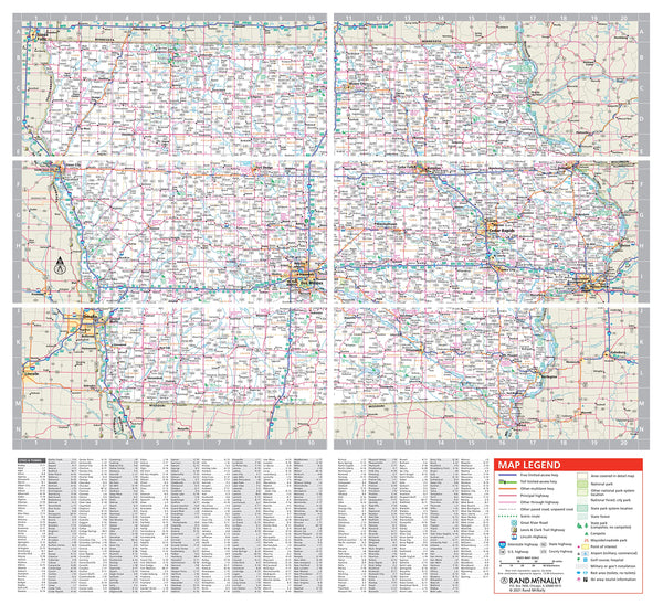 Rand McNally Easy To Fold: Iowa State Laminated Map [Map] Rand McNally - Wide World Maps & MORE!