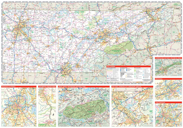 Easy To Read! Folded Map: Tennessee State Map - Wide World Maps & MORE!