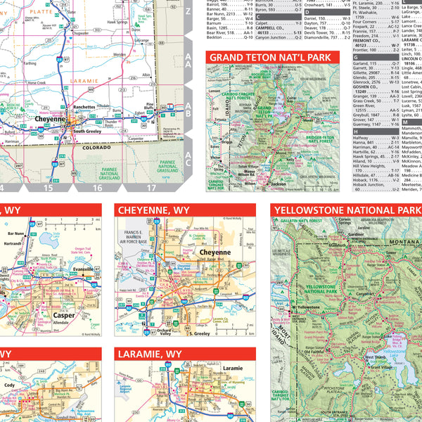 Easy To Read! Folded Map: Montana & Wyoming State Map - Wide World Maps & MORE!