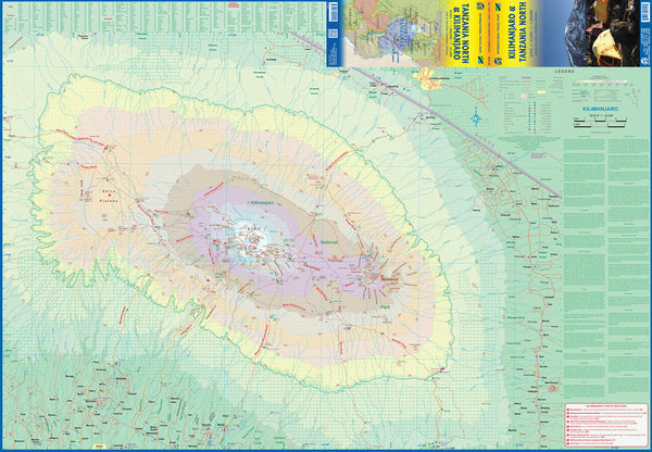 Kilimanjaro & Tanzania North Travel Reference Map 1:63K/1:3M - Wide World Maps & MORE!