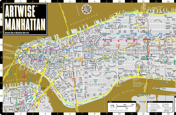 Artwise Manhattan Museum Map - Laminated Museum Map of Manhattan, NY - Wide World Maps & MORE! - Book - StreetWise - Wide World Maps & MORE!