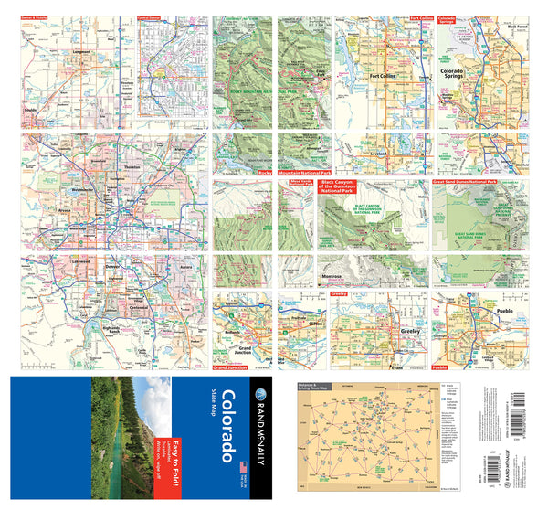 Easy To Fold! Colorado State Laminated Map - Wide World Maps & MORE!