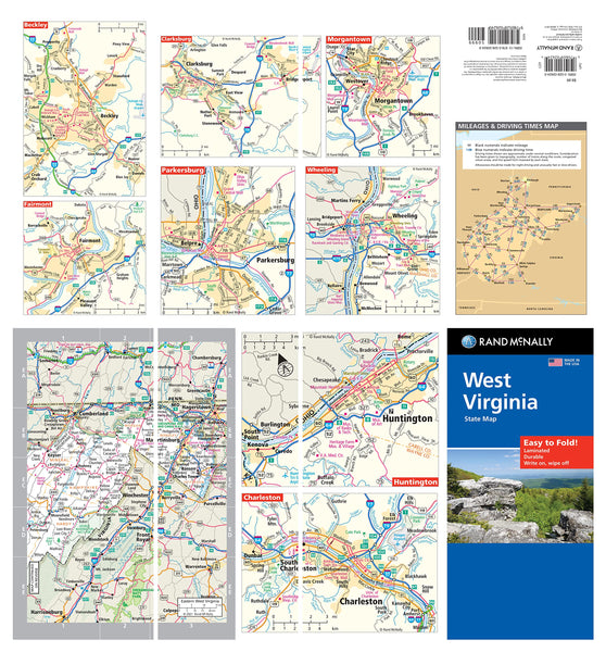 Rand McNally Easy To Fold: West Virginia State Laminated Map Rand McNally - Wide World Maps & MORE!