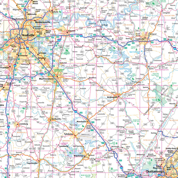 Easy To Read! Folded Map: Tennessee State Map - Wide World Maps & MORE!