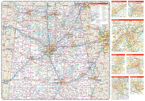 Alabama State Map Easy To Read! - Wide World Maps & MORE!