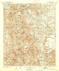 Vintage 1938 Bradshaw Mountains Arizona Topographic Map - Gloss Laminated - Wide World Maps & MORE!