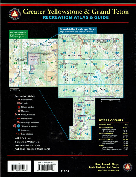 Greater Yellowstone & Grand Teton Recreation Atlas & Guide - Wide World Maps & MORE!