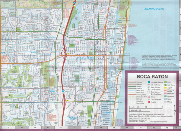 City Street Map Boca Raton / Boyton Beach / Deerfield Beach / Delray Beach - Wide World Maps & MORE!