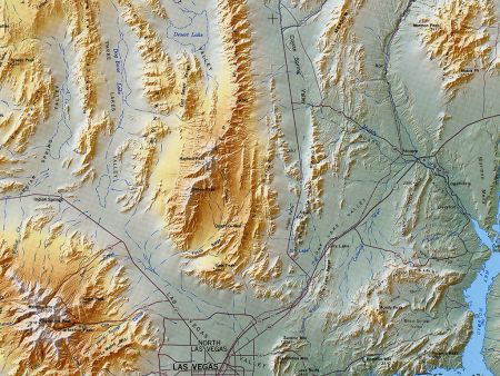 Nevada Topographic Wall Map by Raven Maps, Print on Paper - Wide World Maps & MORE! - Map - Raven Maps & Images - Wide World Maps & MORE!