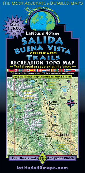Salida Buena Vista Colorado Trails Recreation Topo Map - Wide World Maps & MORE!