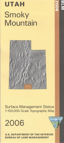 Smoky Mountain Surface Management Status (Utah 1:100,000-Scale Topographic Map) - Wide World Maps & MORE!