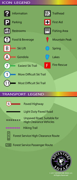 Keystone Colorado Ski Trail & Topographic Map - Wide World Maps & MORE!